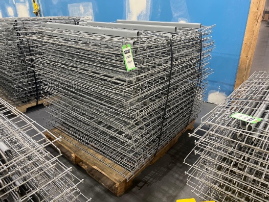 PALLET OF APPROX. 37 WIRE GRATES FOR PALLET RACKING, APPROX. DIMENSIONS 43" X 45"