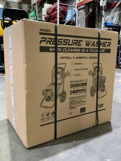 UNUSED WASPPER PRESSURE WASHER MODEL W3100VA, GAS POWERED, APPROX 3100PSI, APPROX 2.9 GPM, APPROX...