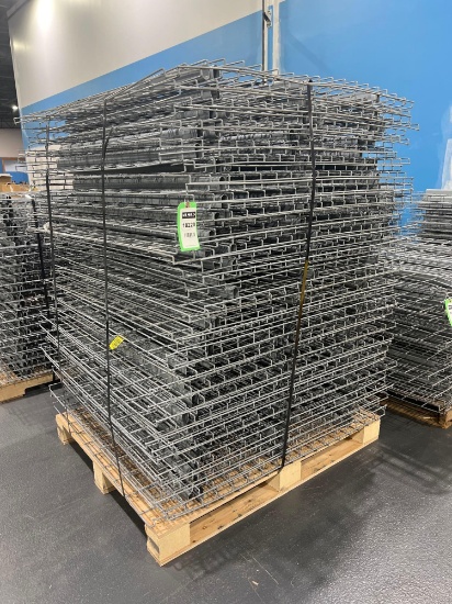 PALLET OF APPROX. 55 WIRE GRATES FOR PALLET RACKING, APPROX. DIMENSIONS 43" X 45"