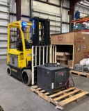  HYSTER FORKLIFT MODEL E50XN-33, ELECTRIC, APPROX MAX CAPACITY 5000LBS, APPROX MAX HEIGHT 171in, ...