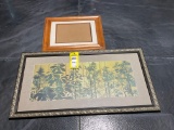 ( 2 ) HOME DECOR, APPROXIMATELY 43€ L X 24€ W; FRAME APPROXIMATELY 24€ L X 20€ W 