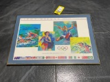 LEROY NEIMAN GAMES OF THE XXIII OLYMPIAD LOS ANGELES 1984 IN FRAME, APPROXIMATELY 37€ L X 27€ W 