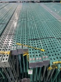 QTY) 6 PALLET RACK UP RIGHTS, 16' 