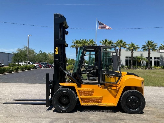 YALE FORKLIFT MODEL GDP280DCECCV176, DIESEL, APPROX MAX CAPACITY 26,100LBS, APPROX MAX HEIGHT 212...