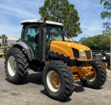 NEW HOLLAND TS135A TRACTOR, DIESEL, ENCLOSED CAB, 4WD , COLD AC, RUNS & OPERATES
