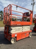 2018 SNORKEL SCISSOR LIFT MODEL S4726E ANSI, ELECTRIC, APPROX MAX PLATFORM HEIGHT 26FT, BUILT IN