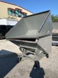 2 SELF DUMPING HOPPER WITH FORK POCKETS ON WHEELS