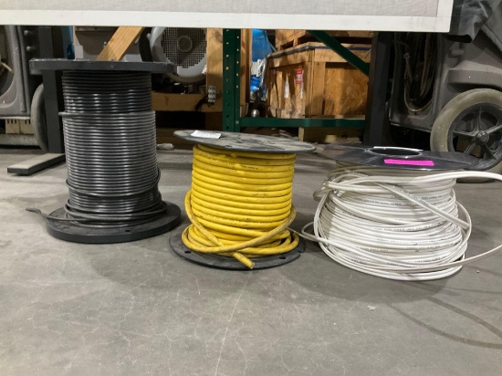 ( 3 ) ASSORTED CABLES ON SPOOLS