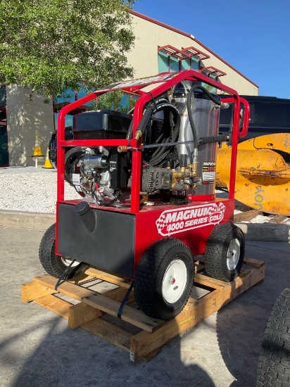 UNUSED 2024 MAGNUM 4000 SERIES GOLD HOT WATER PRESSURE WASHER,DIESEL GAS POWER, ELECTRIC START,