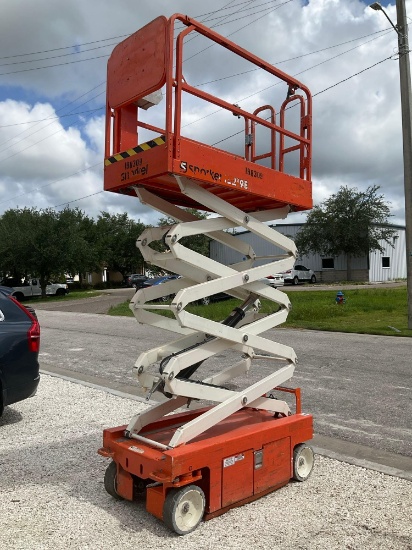 2017 SNORKEL SCISSOR LIFT MODEL S3219E ANSI , ELECTRIC, APPROX MAX PLATFORM HEIGHT 19FT, NON MARK...