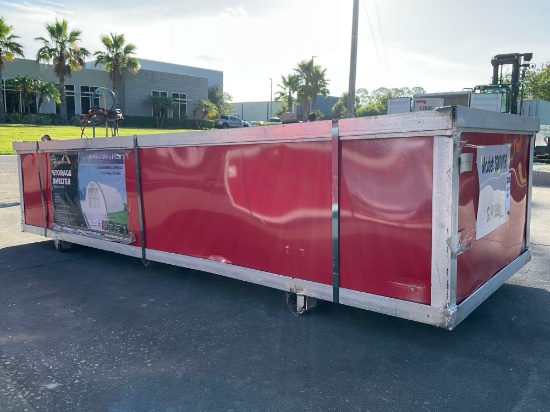 UNUSED CHERY SINGLE TRUSS STORAGE SHELTER MODEL S203012R, APPROX 20FT W x 30FT L x 12FT H, GREATE...
