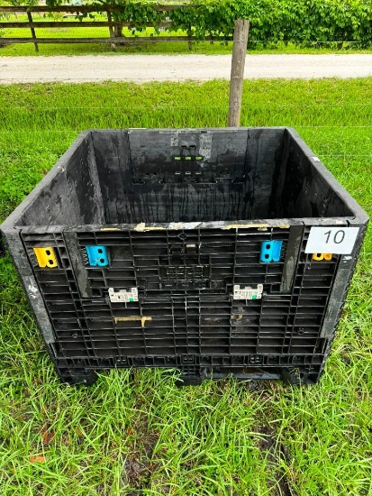 ( 1 ) FOLDABLE...BULK CONTAINER WITH LID, APPROX 48in x 45in x 34in