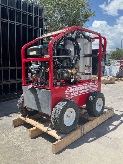 UNUSED 2024 MAGNUM 4000 SERIES GOLD HOT WATER PRESSURE WASHER,DIESEL GAS POWER, ELECTRIC START, A...