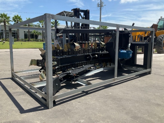 UNUSED 2024 TRENCHER ATTACHMENT FOR UNIVERSAL SKID STEER