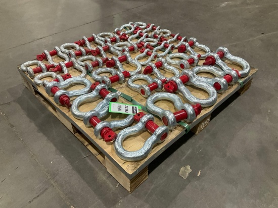 UNUSED ASSORTED SKLP SCREW PIN ANCHOR SHACKLES , APPROX 33PCS