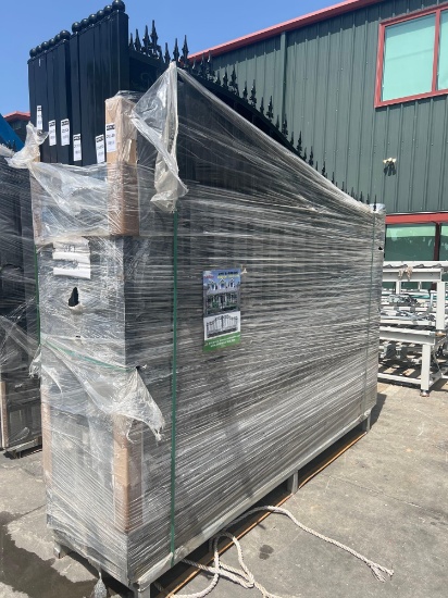 SET OF UNUSED GREAT BEAR 20FT BI PARTING WROUGHT IRON GATES, 10FT EACH PIECE (20' TOTAL WIDTH). 2