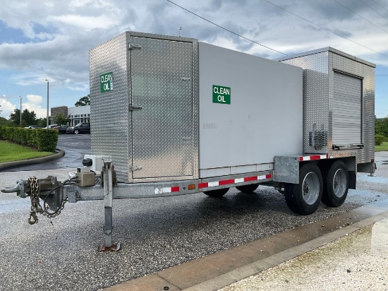 2015...SAUBER OIL FILTRATION TRAILER MODEL 1594, TANDEM 8K AXLES, APPROX GVWR 17,750, DUAL DOOR T...