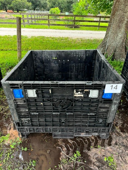 ( 1 ) FOLDABLE...BULK CONTAINER WITH LID, APPROX 48in x 45in x 34in