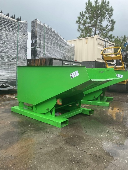 UNUSED SELF DUMPING HOPPER WITH FORK POCKETS