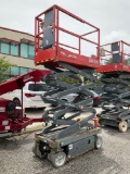 SKYJACK SCISSOR LIFT MODEL SJIII 3219, ELECTRIC, APPROX MAX PLATFORM HEIGHT 19FT, NON MARKING TIR...
