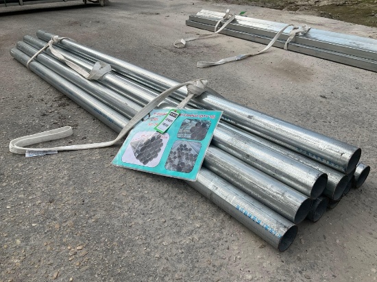 3in GALVANIZED STEEL CONDUIT, APPROX 10FT L, APPROX 10 TOTAL...