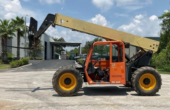 2014 JLG TURBO TELESCOPIC FORKLIFT...MODEL G6-42A; RUNS AND OPERATES...