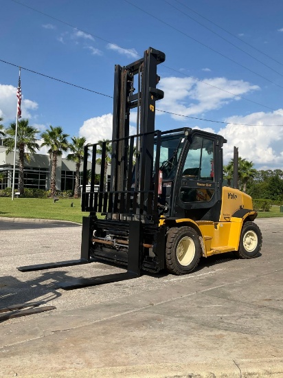 2017 YALE FORKLIFT MODEL GDP155VXNKBV148, DIESEL, ENCLOSED CAB , APPROX MAX CAPACITY 13,700LBS,