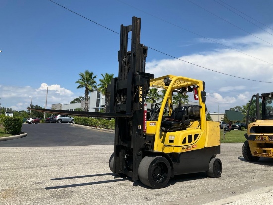 2014 HYSTER FORKLIFT MODEL S120FTS, LP POWERED, APPROX MAX CAPACITY 12,000LBS, MAX HEIGHT 163in