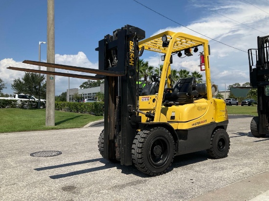 2019 HYSTER 60XT FORKLIFT MODEL H60XT, LP POWERED, MAX HEIGHT 182in, TILT, HYSTER TRACKER ATTACHED,