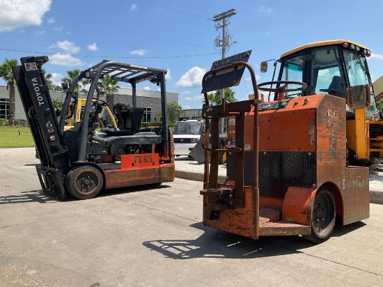 TOYOTA ELECTRIC FORKLIFT & TAYLOR- DUNN E0-34-51 ELECTRIC TOW TUGGER, FOR PARTS CONDITION UNKNOWN...