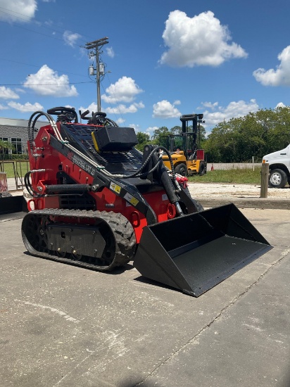 UNUSED 2024 AGT MINI SKID STEER LOADER MODEL LRT23, GAS POWERED, RUBBER TRACKS, BUCKET APPROX 43i...