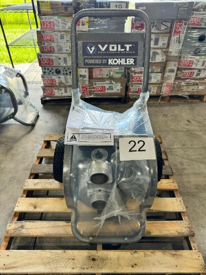 UNUSED VOLT KOHLAR 6.5HP 3X3in PORTABLE TRASH PUMP MODEL VK300T, 264 GALLONS PER MIN...