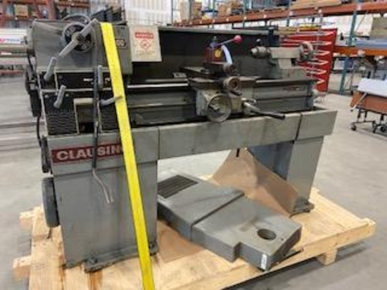 CLAUSING FLAME HARDENED BED WAYS 13 X 39 ENGINE LATHE MODEL 1301, 3 PHASE, 240V, SOME TOOLINGS /