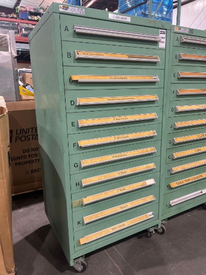STANLEY VIDMAR 11 DRAWER INDUSTRIAL PARTS/TOOL CABINET