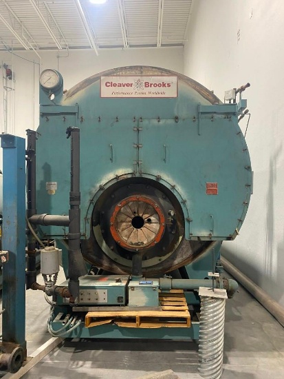 CLEAVER BROOKS CB PACKAGED BOILER MODEL CEW-700-600-150, 25.100.000 BTU/HR, FEED WATER PUMPS/FEED...