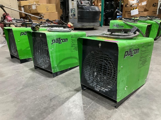 ( 2 ) PATRON E6 & ( 1 ) PATRON E9... COMMERCIAL INDUSTRIAL MOVEABLE AIR HEATERS, E6 MODEL APPROX ...
