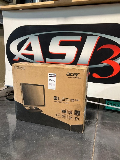 UNUSED ACER HD LED MERCURY FREE 19in MONITOR