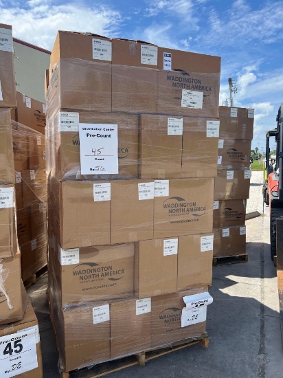 PALLET OF APPROXIMATELY 45 CASES OF INDIVIDUALLY WRAPPED NAPKIN/STRAW KIT, 1000 UNITS PER CASE