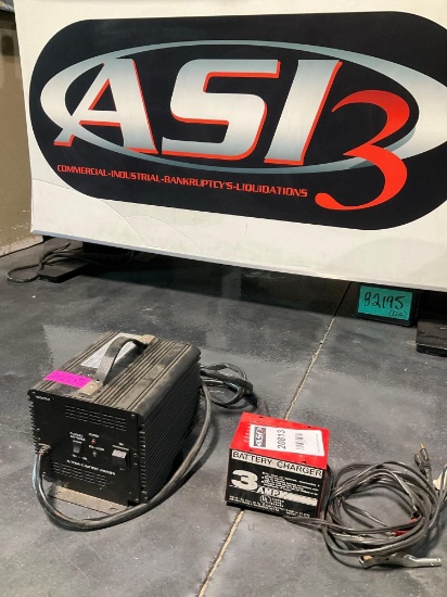 ( 1 ) SCHAUER 36V BATTERY CHARGER & ( 1 ) 12V BATTERY CHARGER, UNTESTED