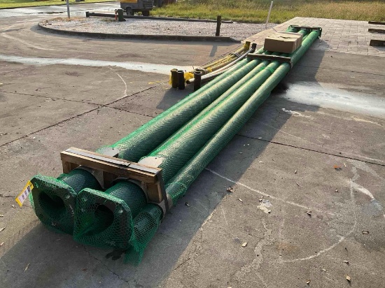 ( 5 ) UNUSED MILLERBEND...STEEL TENON TOP STREET LIGHT POLE WITH ( 5 ) MILLERBEND...STEEL TENON M...