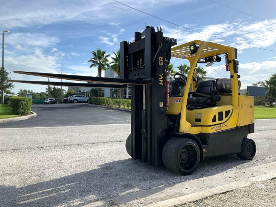 2014 HYSTER FORKLIFT MODEL S120FTS, LP POWERED, APPROX MAX CAPACITY 12,000LBS, MAX HEIGHT 163in, ...