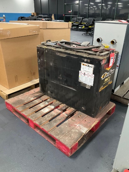 DEKO...FORK LIFT...BATTERY TYPE 18-D125-15; APPROXIMATELY 36 V, 875 6 HOUR A.H CAPACITY