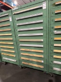 STANLEY VIDMAR 11 DRAWER INDUSTRIAL PARTS/TOOL CABINET ON WHEELS