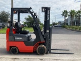 NISSAN FORKLIFT MODEL MCP1F1A18LV, LP POWERED, APPROX MAX CAPACITY 3200LBS, MAX HEIGHT 187in TILT...