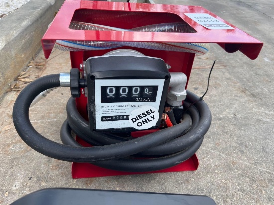 UNUSED DIESEL FUEL PUMP WITH FLOW METER