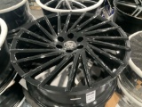 UNUSED LEXANI WHEEL CORP WRAITH 663-2410-82-30FB RIMS , APPROX 24 X 10 , ( 4 ) RIMS IN SET