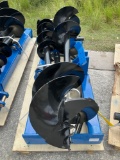 ( 1 ) UNUSED 2024 GIYI AUGER ATTACHMENT FOR MINI SKID STEER, BITS APPROX 8in / 12in & 16in
