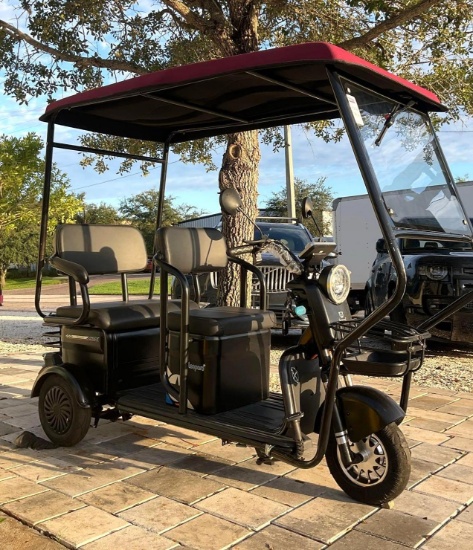 UNUSED 2024 MECO...LEOPARD... 3WHEEL CART MODEL M3 , ELECTRIC, BATTERY CHARGER INCLUDED, BILL OF ...