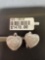 14KT WHITE GOLD .30CT TOTAL DIAMOND HEART HUGGIE EARRINGS