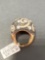 4.79CT TOTAL BLACK DIAMOND 1.52CT TOTAL DIAMONDS 18KT ROSE GOLD RING